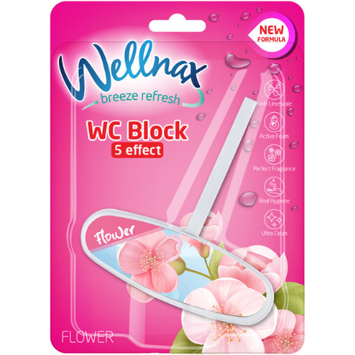 Wellnax WC Blog Çiçek Desenli